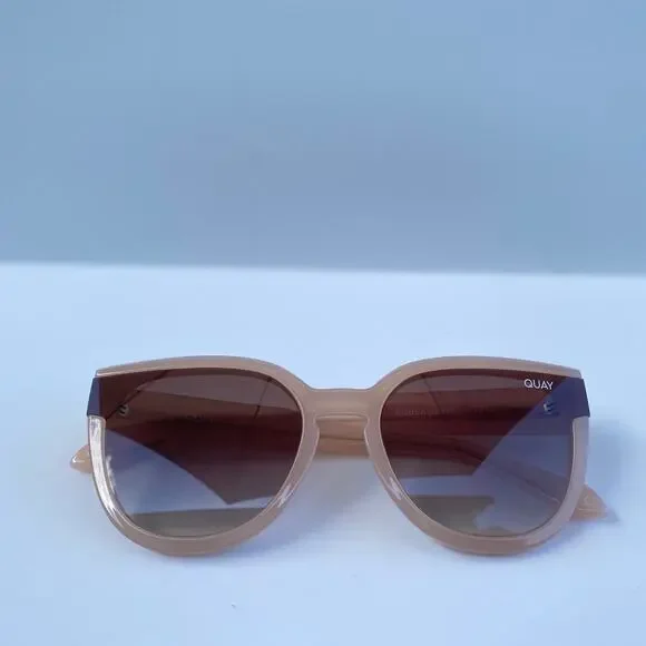 Quay Australia Blush Sunglasses Quay Australia Noosa Bevel Milky Blush/Brown Cat Eye Sunglasses main image 4